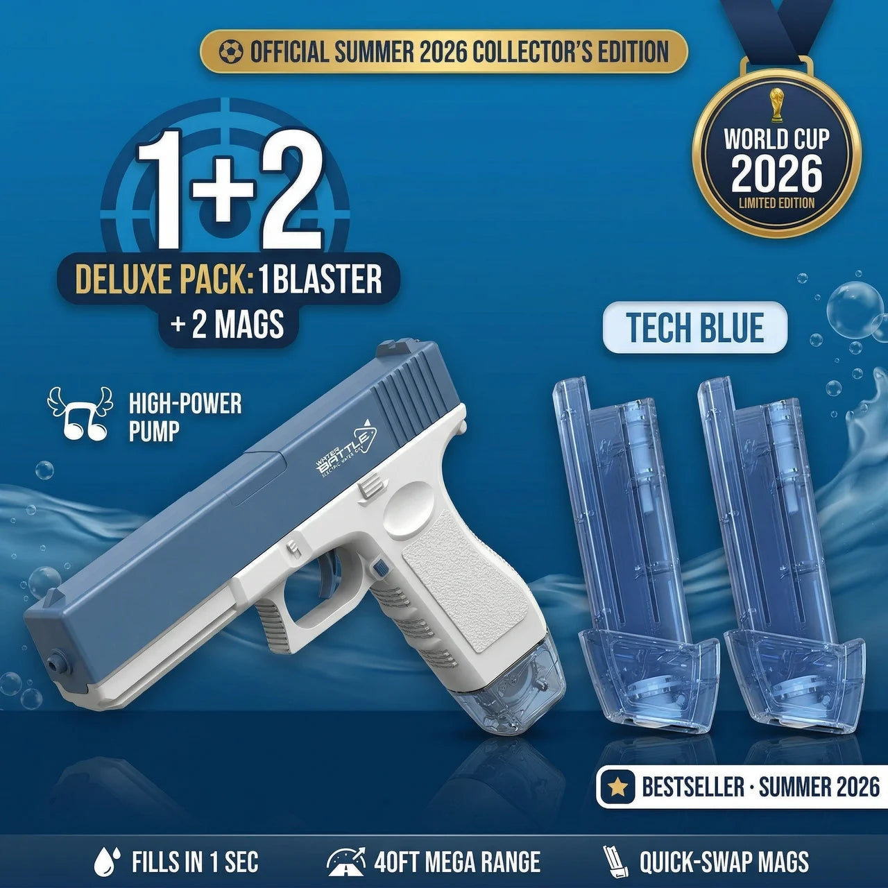 SplashBlaster Pro – Rechargeable + 2 Magazines